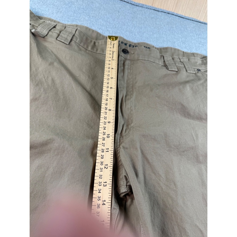 Duluth Trading Co Flex Fire Hose Relaxed Fit Pants Khaki Tan Mens Big 48x30 - Picture 6 of 13